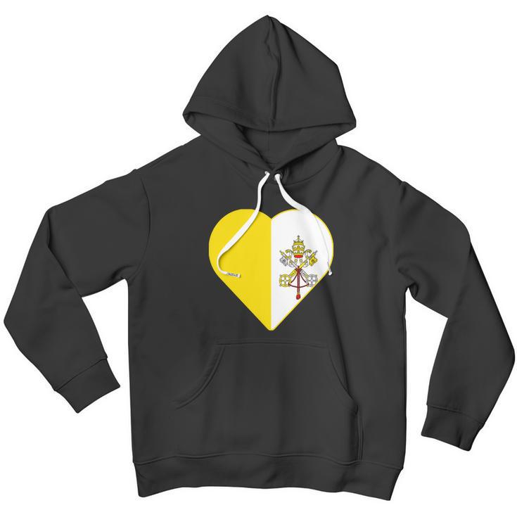 Vatican City Flag Heart Men Hoodie