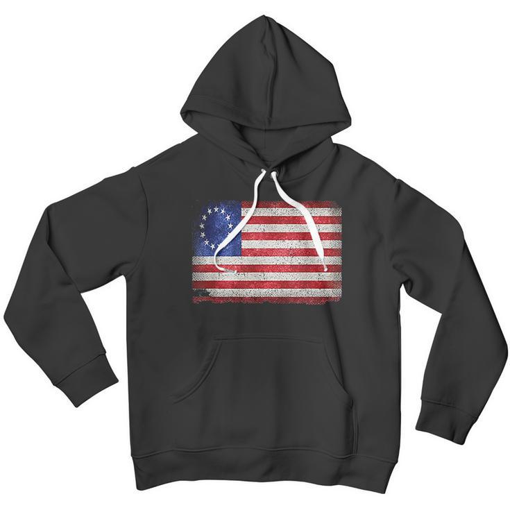 Vintage Flag American Victory 1776 Men Hoodie