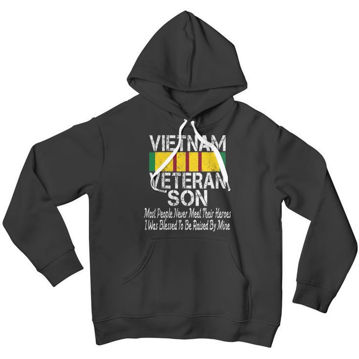 Vintage Us Military Family Vietnam Veteran Son Men Hoodie