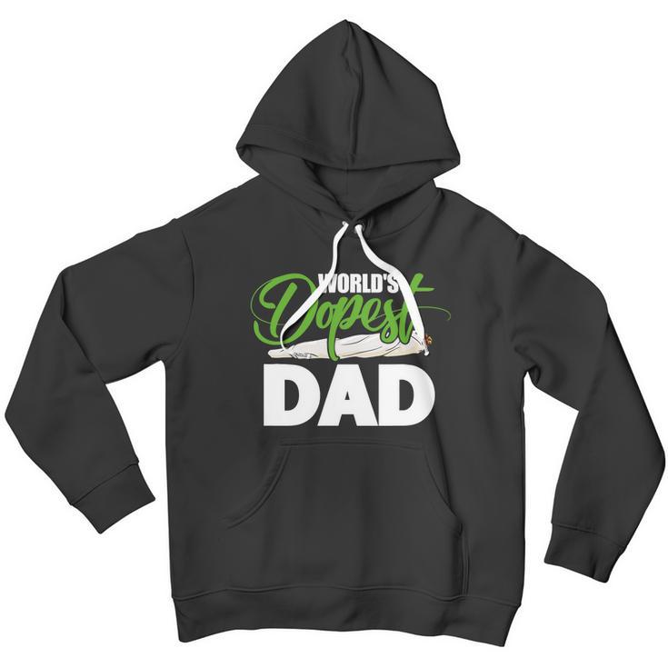 Weed Worlds Dopest Dad Funny Leaf Fashion Graphic Design Printed Casual Daily Basic Men Hoodie