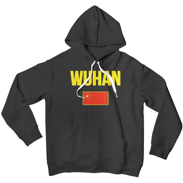 Wuhan Chinese Flag China Men Hoodie