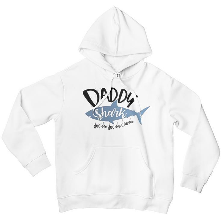 Daddy Shark Art Dad Birthday Gifts Men Hoodie