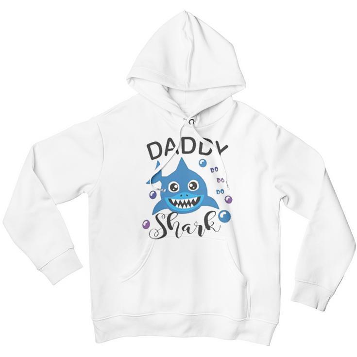 Daddy Shark Doo Doo Cute Funny Family Cool Fathers Day Gift Men Hoodie