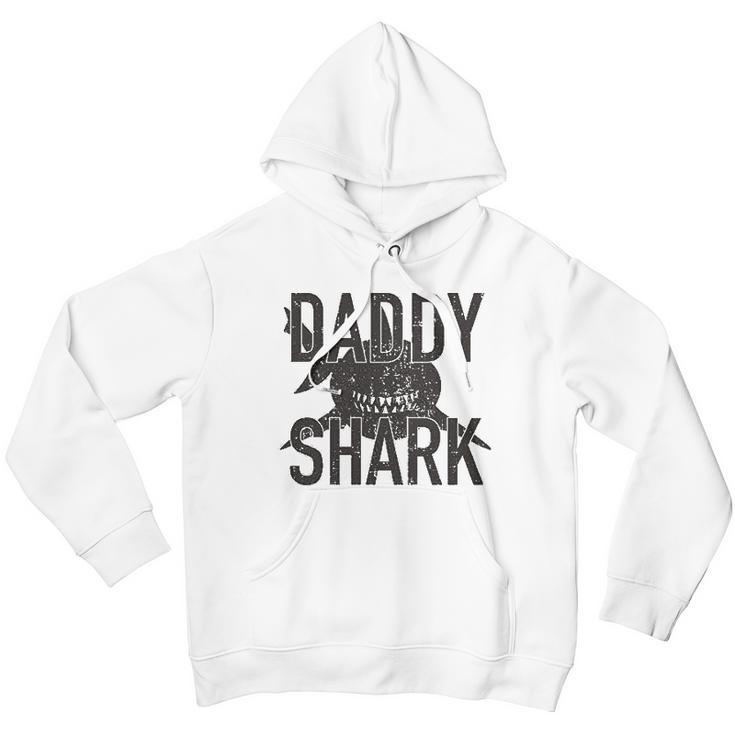 Daddy Shark Printed Graphic Dad Birthday Gifts Men Hoodie