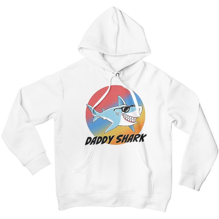 Daddy Shark With Sunglasses Dad Birthday Gifts Men Hoodie