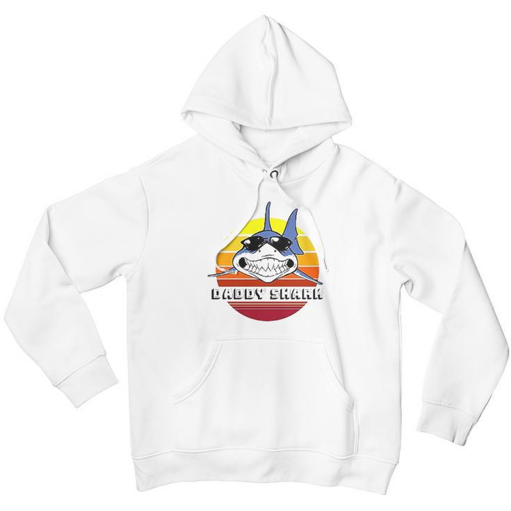 Daddy Shark On Vintage Sunset Men Hoodie