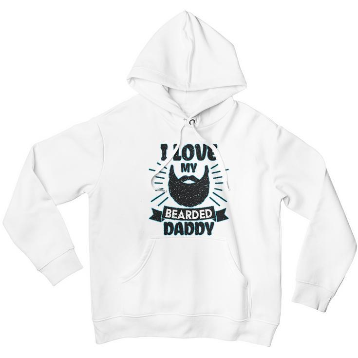 I Love My Bearded Daddy For Fathers Day With Grunge Infant Creeper Men Hoodie