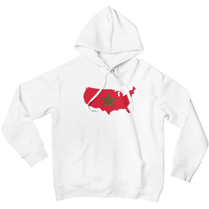 Moorish American T-Shirt America Amexem Moroccan Flag Tee Men Hoodie