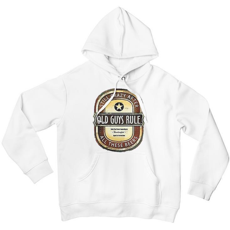 Old Guys Rule Crazy Brew Lake Blue Men Hoodie