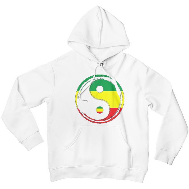 Rasta Flag Jamaica Flag Irie Peace Symbol Reggae Music Men Hoodie