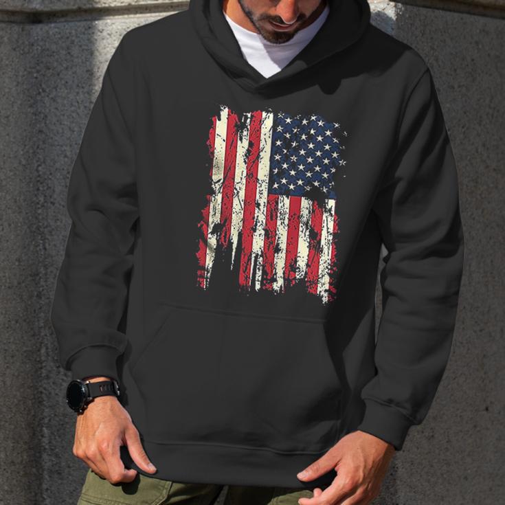 Adult Patriots American Distressed Flag Men Hoodie