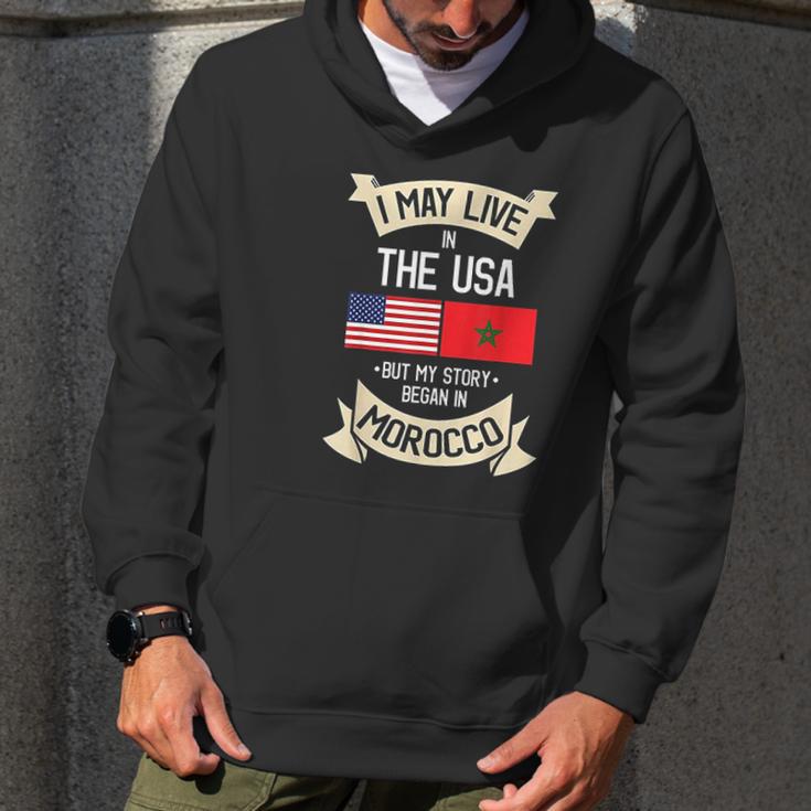 American Flag Morocco Moroccan Roots Gifts Men Hoodie