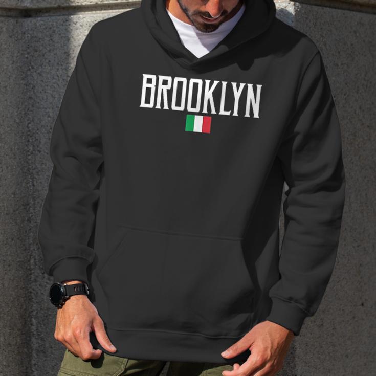 Brooklyn Italian Flag Vintage White Men Hoodie