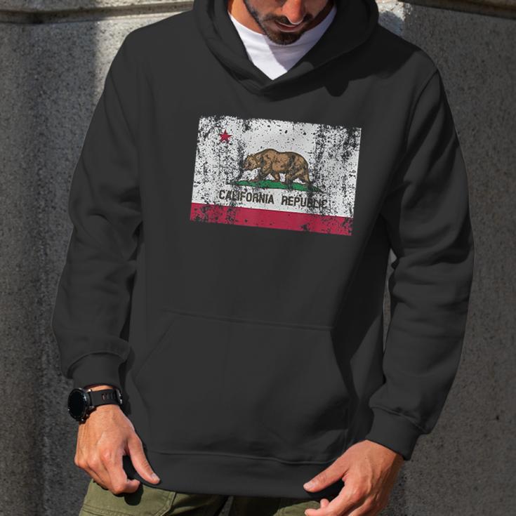 California Flag Republic Vintage Retro Official Bear Men Hoodie