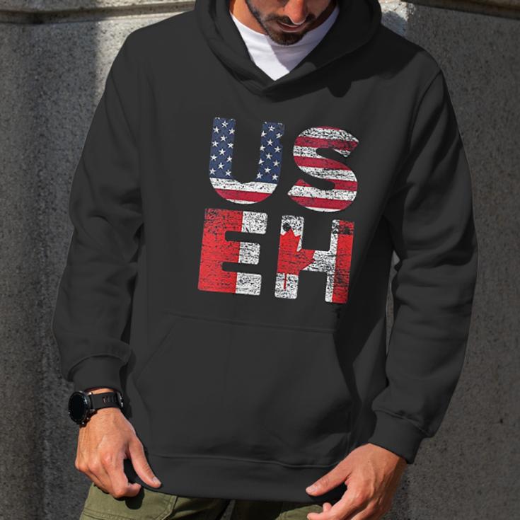 Canadian Pride American Usa Useh Us Flag Canada Men Hoodie