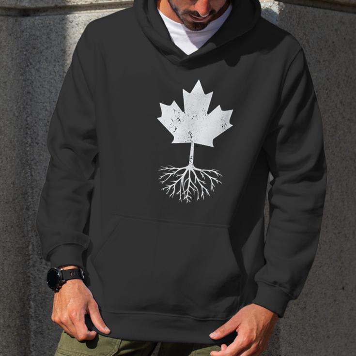 Canadian Roots Maple Leaf Canada Flag Design For Canadiens Men Hoodie