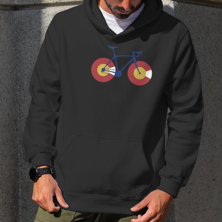 Colorado Flag Bicycle Men Hoodie