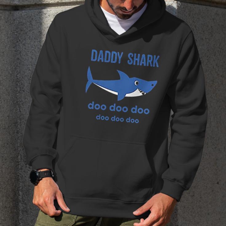 Daddy Shark And Baby Shark Dad Birthday Gifts Men Hoodie