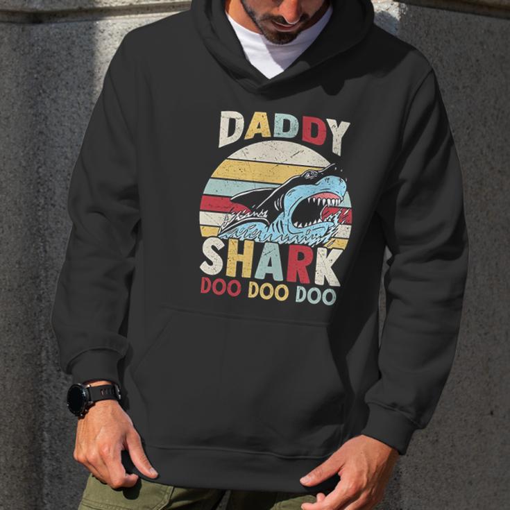 Daddy Shark Family Time Dad Birthday Gifts Men Hoodie