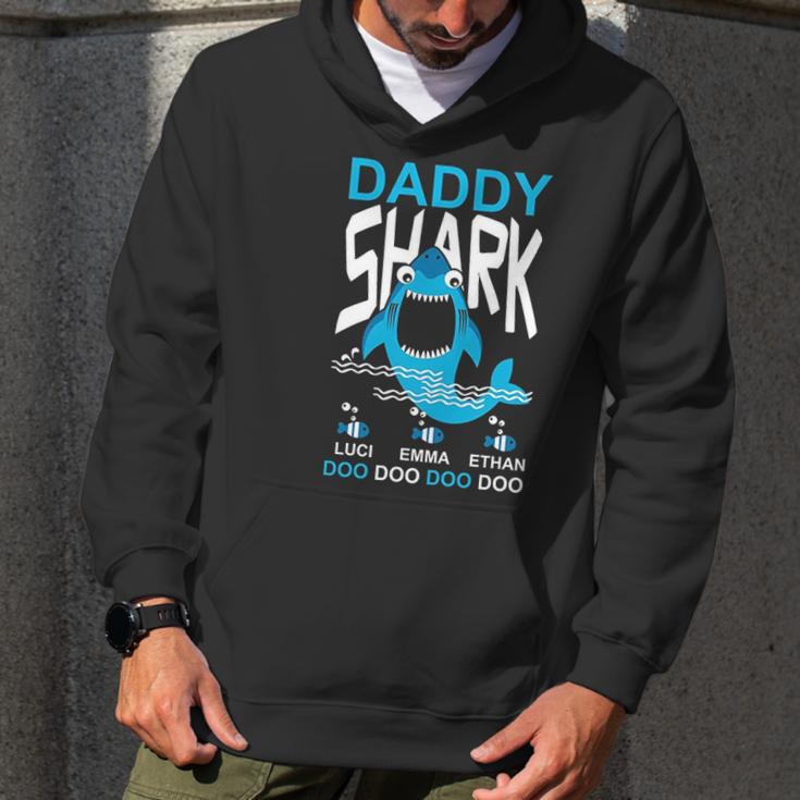 Daddy Shark Kids Name Men Hoodie