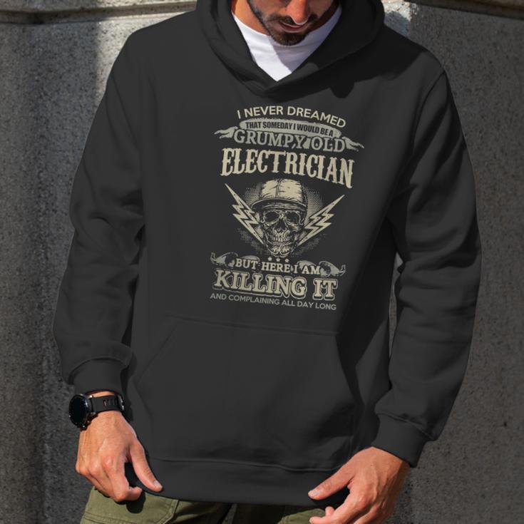 Electrician Man - Electrician Dad - Electrician - Lineman - Electric - Electricity - Electrician T-Shirts - Electrician Shirt - Funny Electrician Shirts - Lineman T-Shirts Men Hoodie