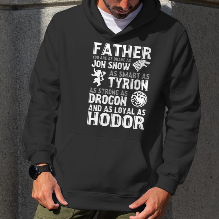 Father You Are As Brave As Jon Snow As Smart As Tyrion Men Hoodie