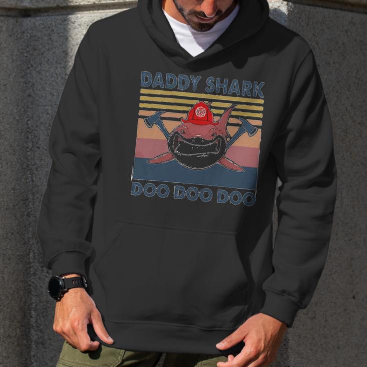 Firefighter Daddy Shark Doo Doo Doo Men Hoodie