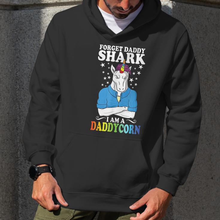 Forget Daddy Shark I Am A Daddycorn Unicorn Fathers Day Men Hoodie