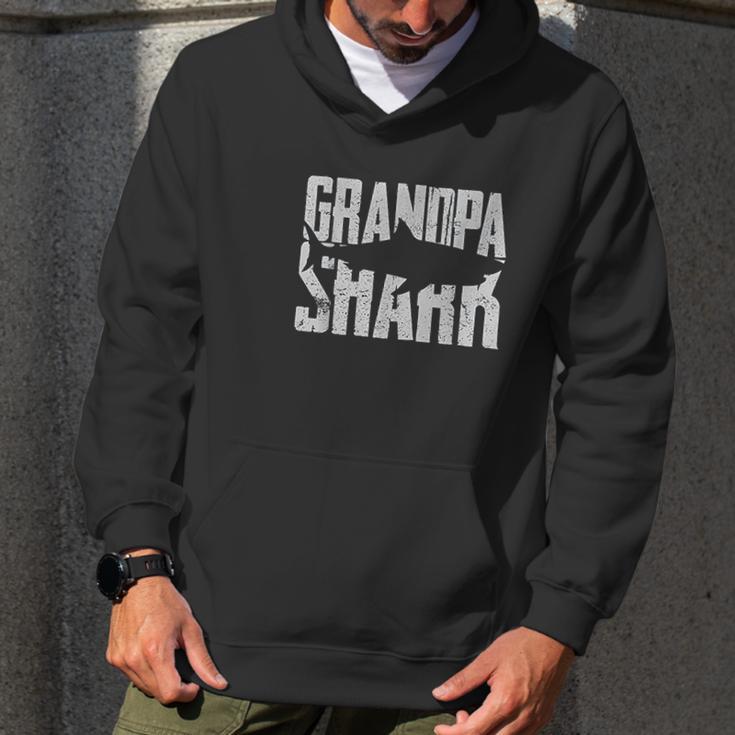 Grandpa Shark Fathers Day Gift Dad Birthday Gifts Men Hoodie