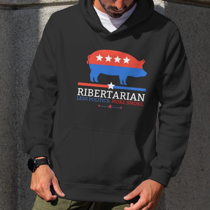 Grilling Dad Bbq Ribertarian Funny Politics Fathers Day Cute Gift Men Hoodie