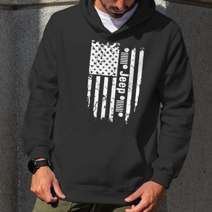 Jeep American Flag Men Hoodie