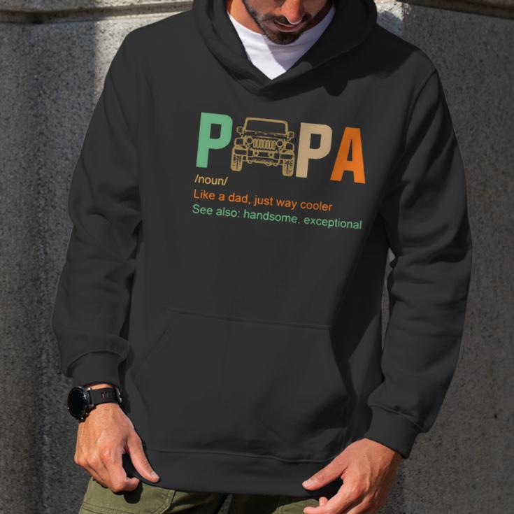 Jeep Papa Noun Like A Dad Just Way Cooler Vintage Men Hoodie