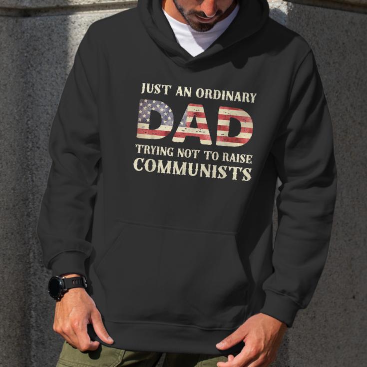 Just An Ordinary Dad Trying Not To Raise Communist Skull Dad Graphic Design Printed Casual Daily Basic Men Hoodie