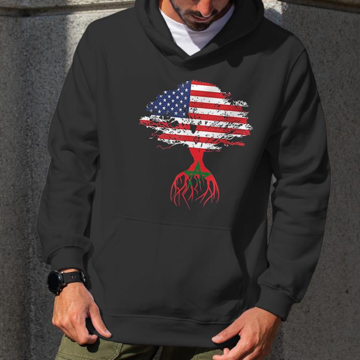 Moroccan Roots American Flag Morocco Gifts Men Hoodie