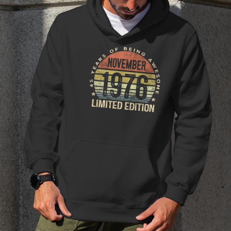 November 1976 Limited Edition 45Th Birthday 45 Years Old Men Men Hoodie