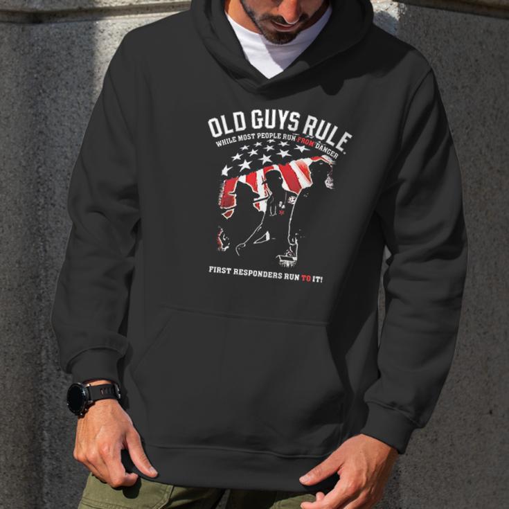 Old Guys Rule For Men First Responder Men Hoodie