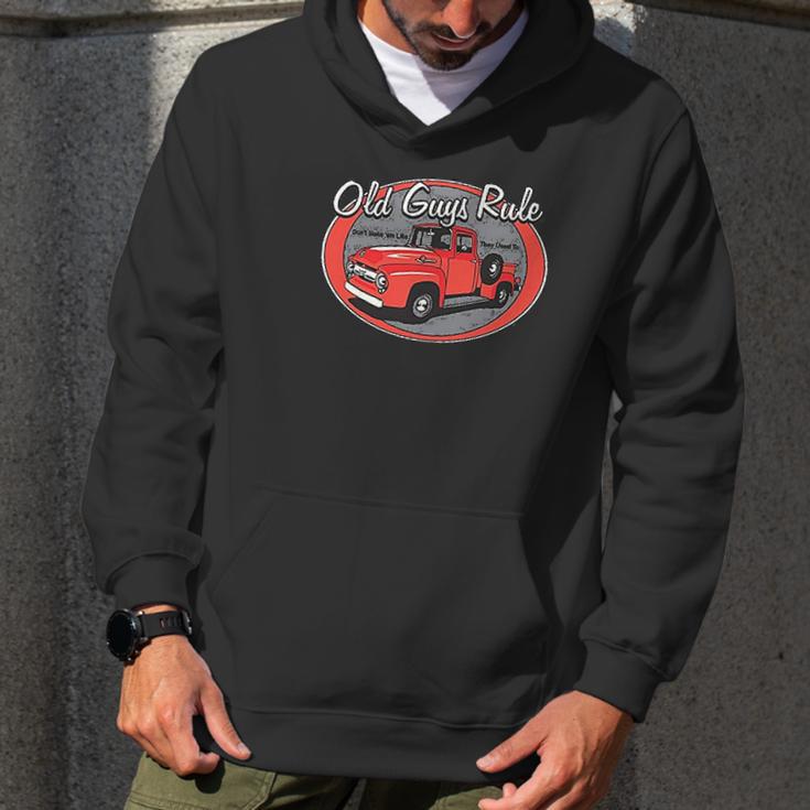 Old Guys Rule Red Truck Men Hoodie