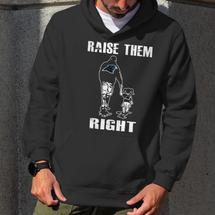 Panthers Dad And Daughter Raise Them Right Men Hoodie