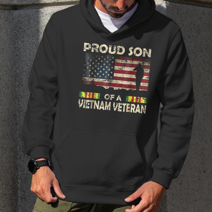 Proud Son Of Vietnam Veteran American Flag Men Hoodie