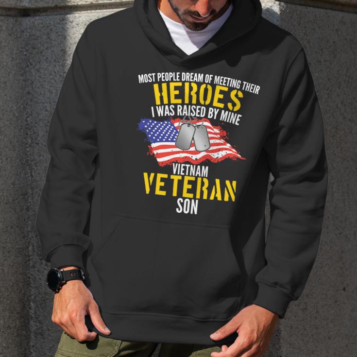 Raised By My Hero Proud Vietnam Veterans Son Men Hoodie