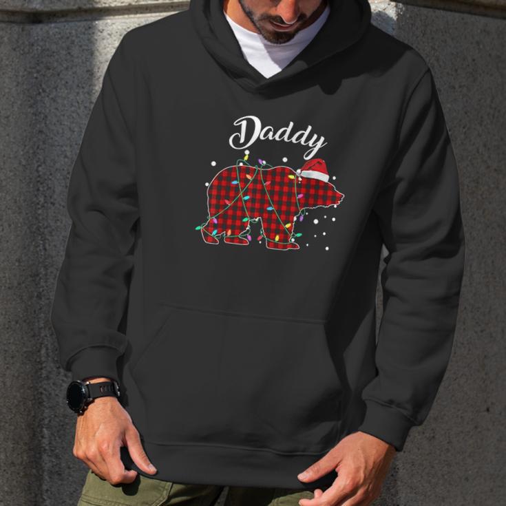 Red Plaid Daddy Bear Matching Buffalo Pajama Men Hoodie