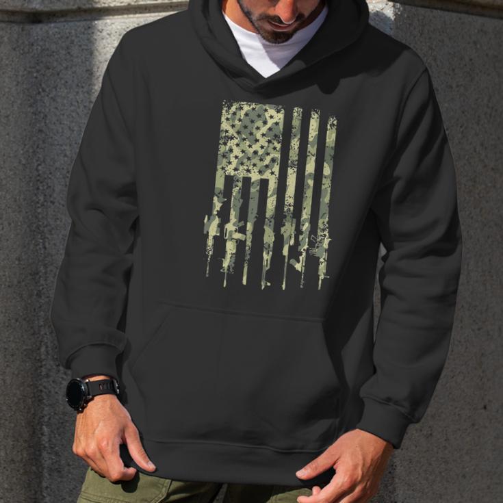 Rifle Flag Camo Men Hoodie