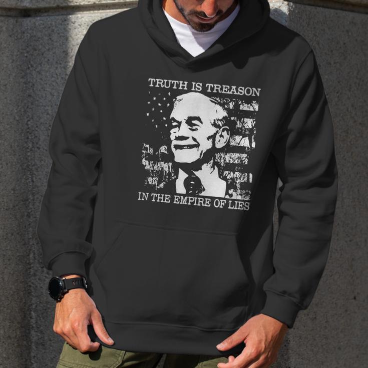 Ron Paul Truth Is Treason In The Empire Of Lies American Flag Men Hoodie