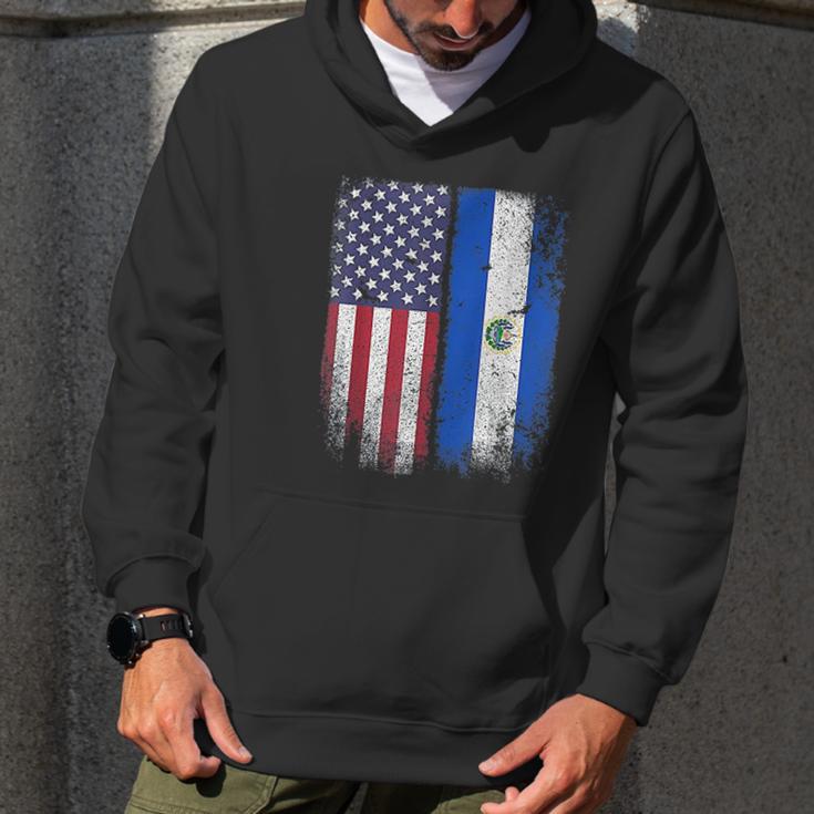 Salvadoran American Flag Men Hoodie