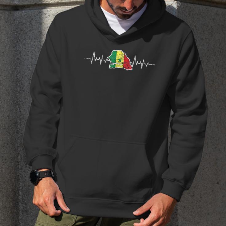 Senegalese Flag Heartbeat Men Hoodie