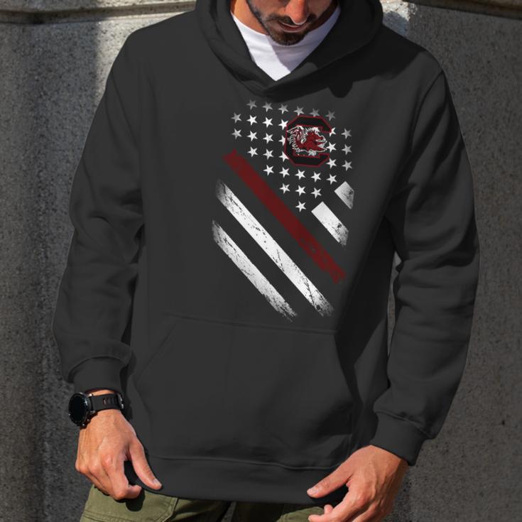 South Carolina Gamecocks American Flag Men Hoodie