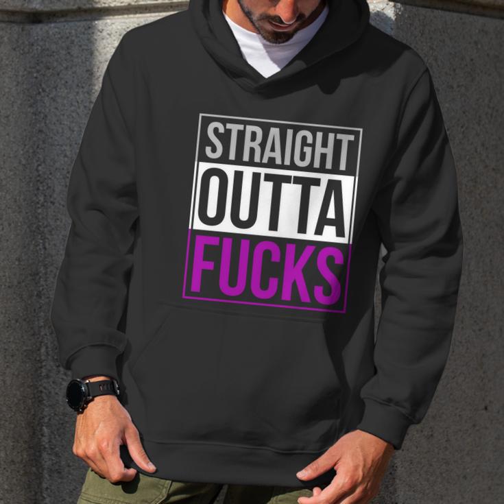 Straight Outta Fucks Pride Asexuality Asexual Flag Lgbt Gift Graphic Design Printed Casual Daily Basic Men Hoodie