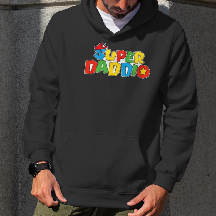 Super-Daddio Funny Dad Daddy Father Video Game Lovers Men Hoodie