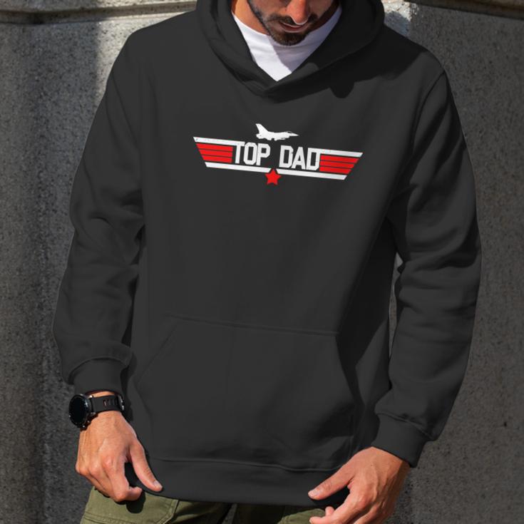 Top Dad Logo Fathers Day Graphic Design Printed Casual Daily Basic Men Hoodie