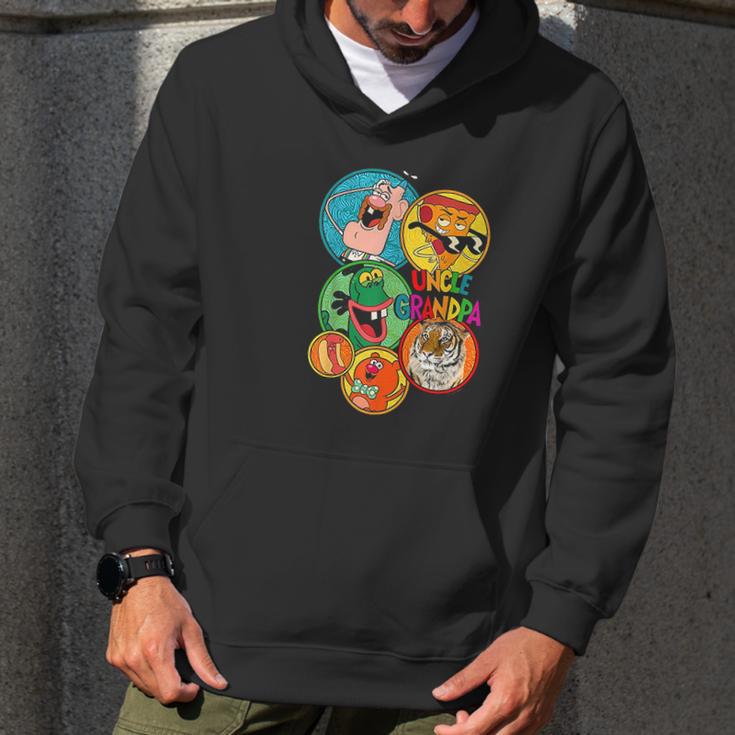 Uncle Grandpa Group Shot Circles Men Hoodie